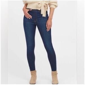 SPANX Pull On Ankle Skinny Jeans Medium Wash, Size 1X